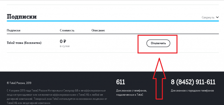 Check your name как отключить подписку теле2