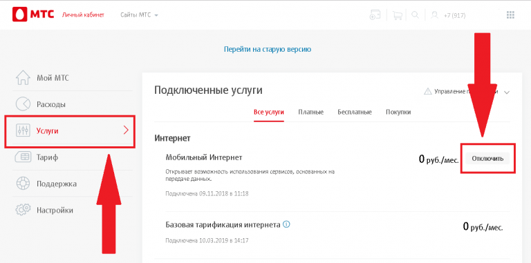 Бесплатные интернет ресурсы мтс как отключить